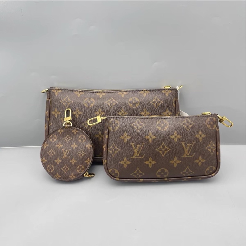 熱銷神包🤩99新🆕Lv路易威登五合一綠肩帶老花單肩斜挎包-3