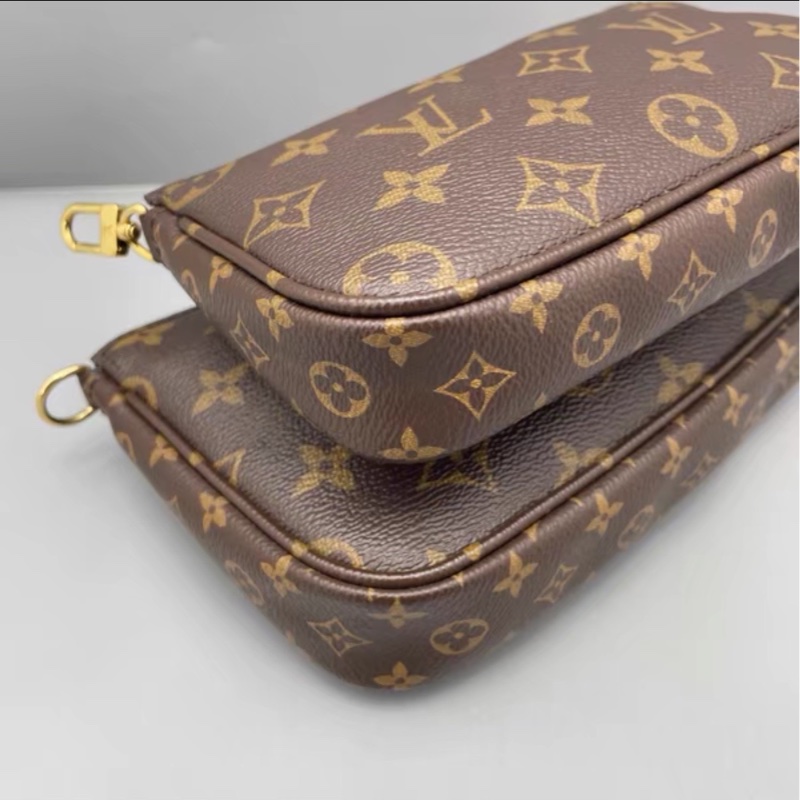 熱銷神包🤩99新🆕Lv路易威登五合一綠肩帶老花單肩斜挎包-9