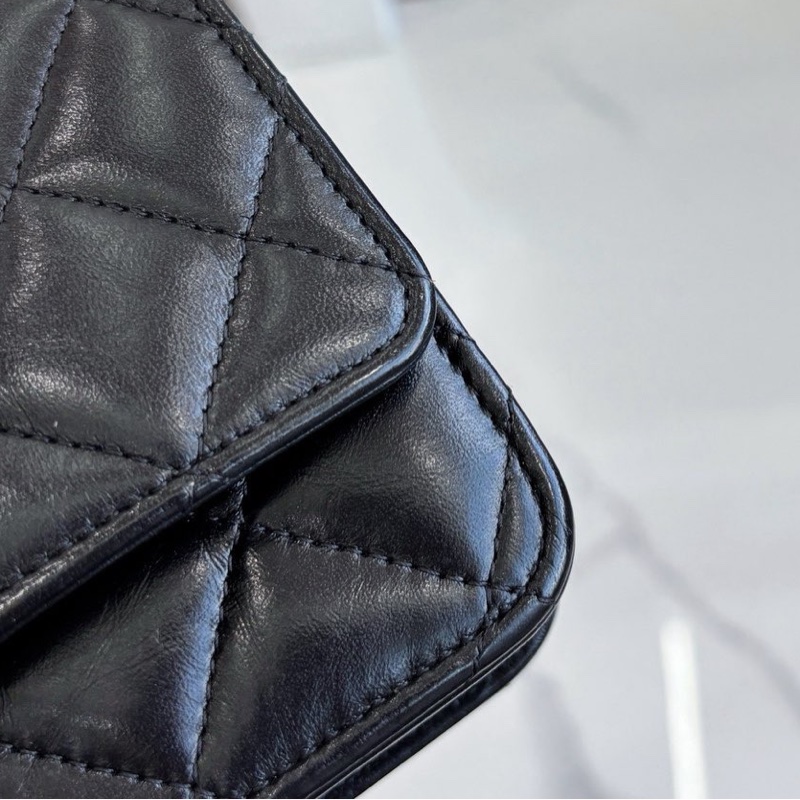 【近新閒置品】香奈兒 Chanel 黑金2.55 woc鏈條包28開無卡單肩斜挎包-7