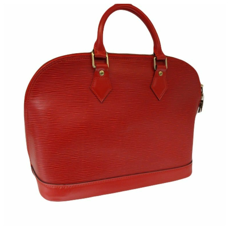 【包稅】LOUIS VUITTON 紅色 Épi 皮革 Alma 手提包-1