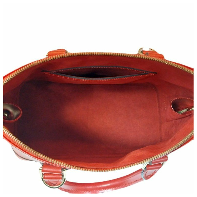 【包稅】LOUIS VUITTON 紅色 Épi 皮革 Alma 手提包-4