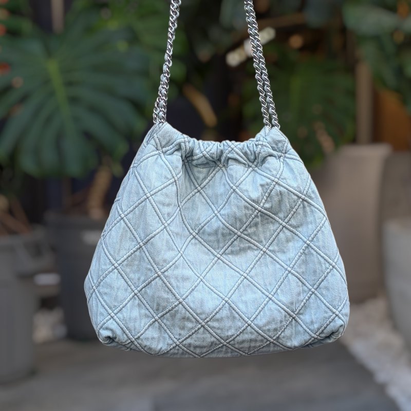 Tory Burch Fleming 柔軟牛仔布手袋-1