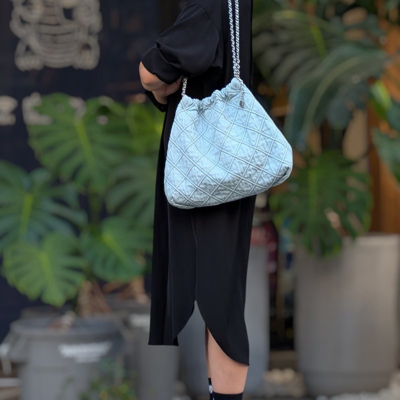 Tory Burch Fleming 柔軟牛仔布手袋-4