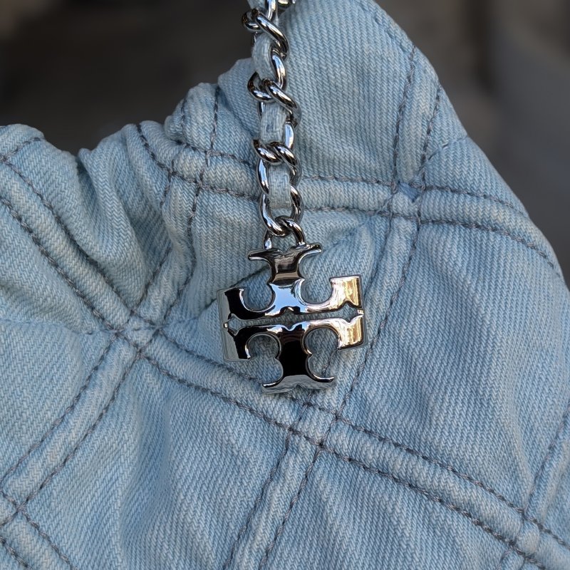 Tory Burch Fleming 柔軟牛仔布手袋-5