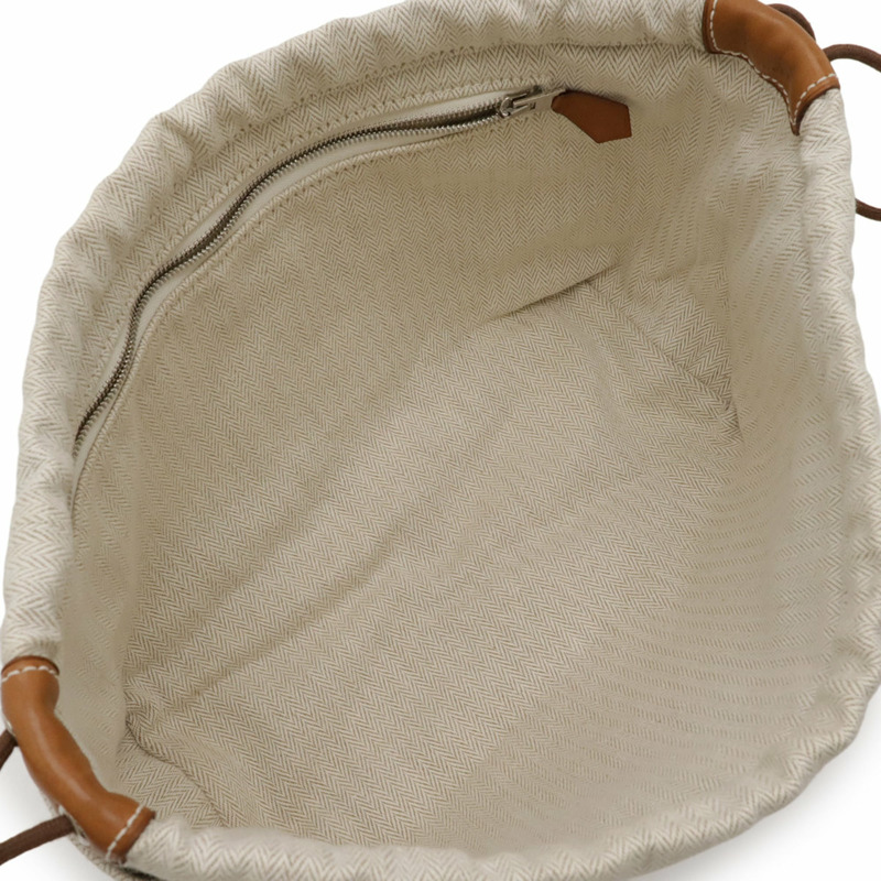 HERMES Fourbee 25 袋中袋多袋 Tissage V 形和 Vau Barenia 自然色-4