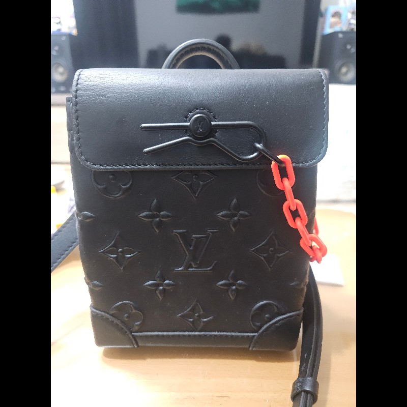 LV Steamer Nano 橘色鏈條-0
