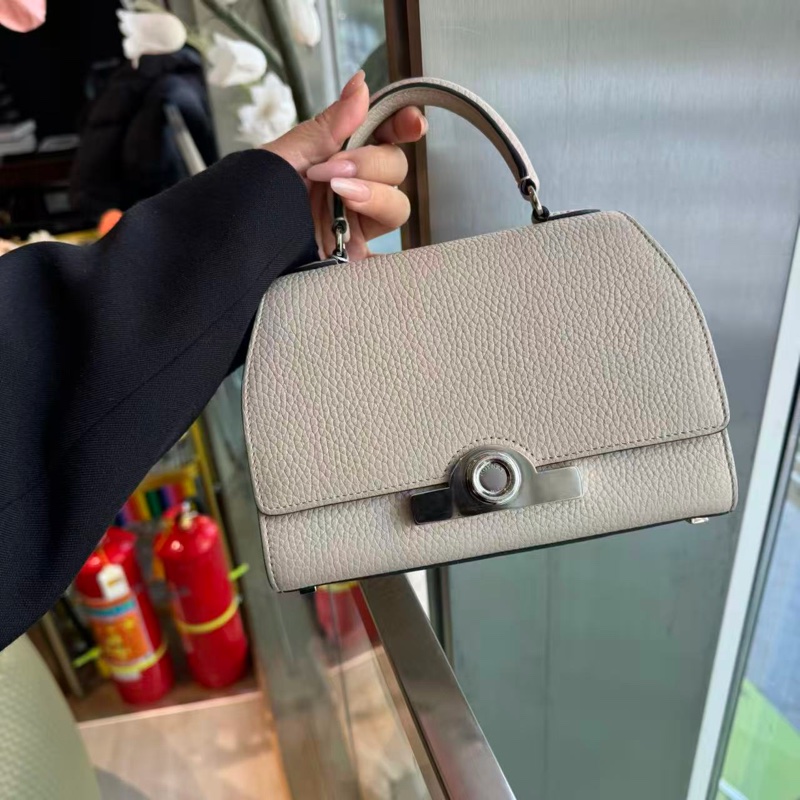 MOYNAT 淺灰rejane小號手提斜背包20*14*6 99新配件塵袋-0