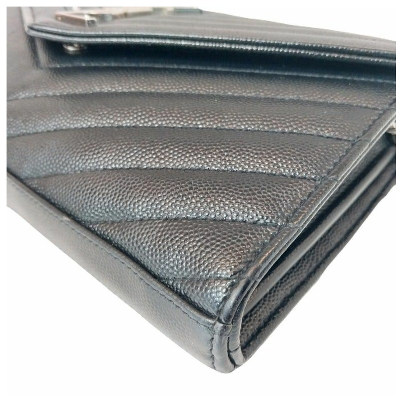 【包稅】SAINT LAURENT YSL黑色Monogram Matelassé Cassandra中型銀鍊斜背包-3