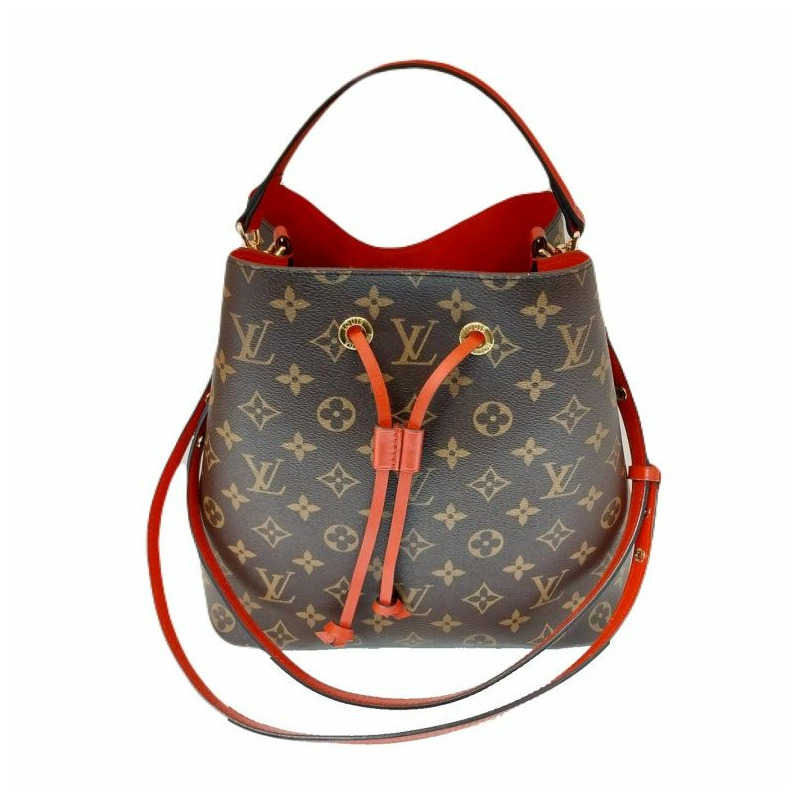 【包稅】LOUIS VUITTON NeoNoe MM 罌粟紅 Monogram 帆布水桶包肩包-1