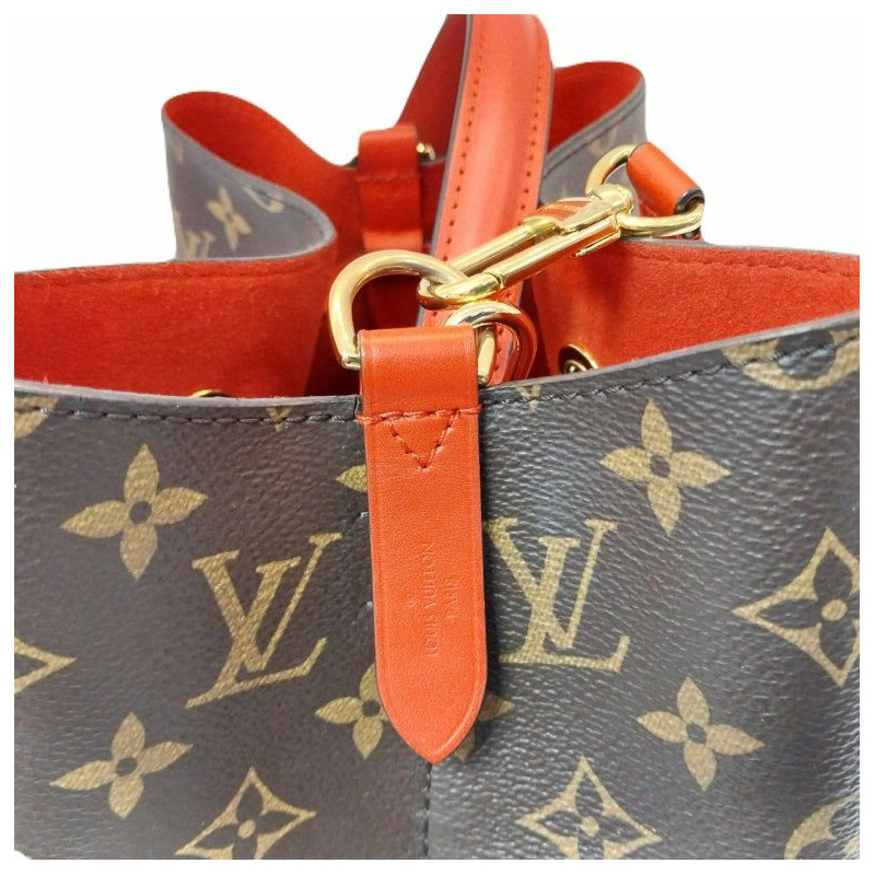 【包稅】LOUIS VUITTON NeoNoe MM 罌粟紅 Monogram 帆布水桶包肩包-3