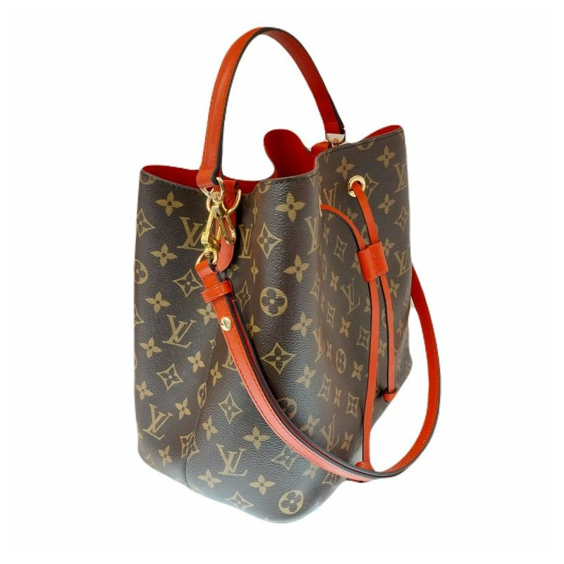【包稅】LOUIS VUITTON NeoNoe MM 罌粟紅 Monogram 帆布水桶包肩包-6
