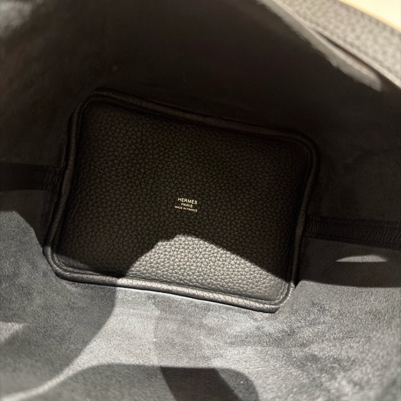 HERMES PICOTIN 18cm 黑色銀扣 菜籃子-9