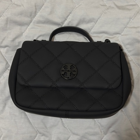 （99新）Tory Burch Willa Matte Mini Bag Black 磨砂黑鏈條包 手提包 側背包