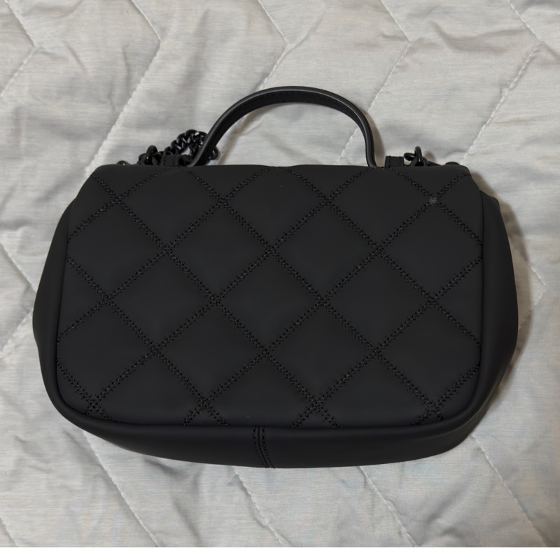 （99新）Tory Burch Willa Matte Mini Bag Black 磨砂黑鏈條包 手提包 側背包-1