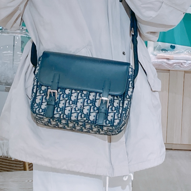 TW4633 CHRISTIAN DIOR 迪奧童裝經典系列翻蓋式肩帶包包KIDS MESSANGER BAG OBLIQUE CANVAS-1