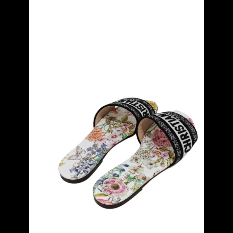 Dior Dway 刺繡棉布涼鞋 37碼-1