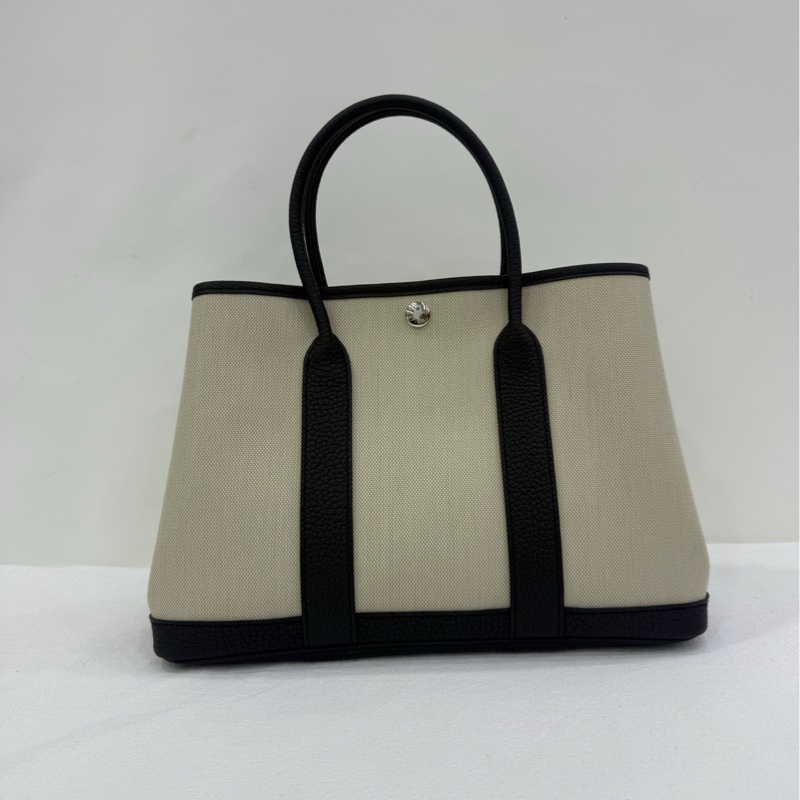 Hermes 愛馬仕 garden party 30花園30 帆布 熊貓配色 K刻 全新-2