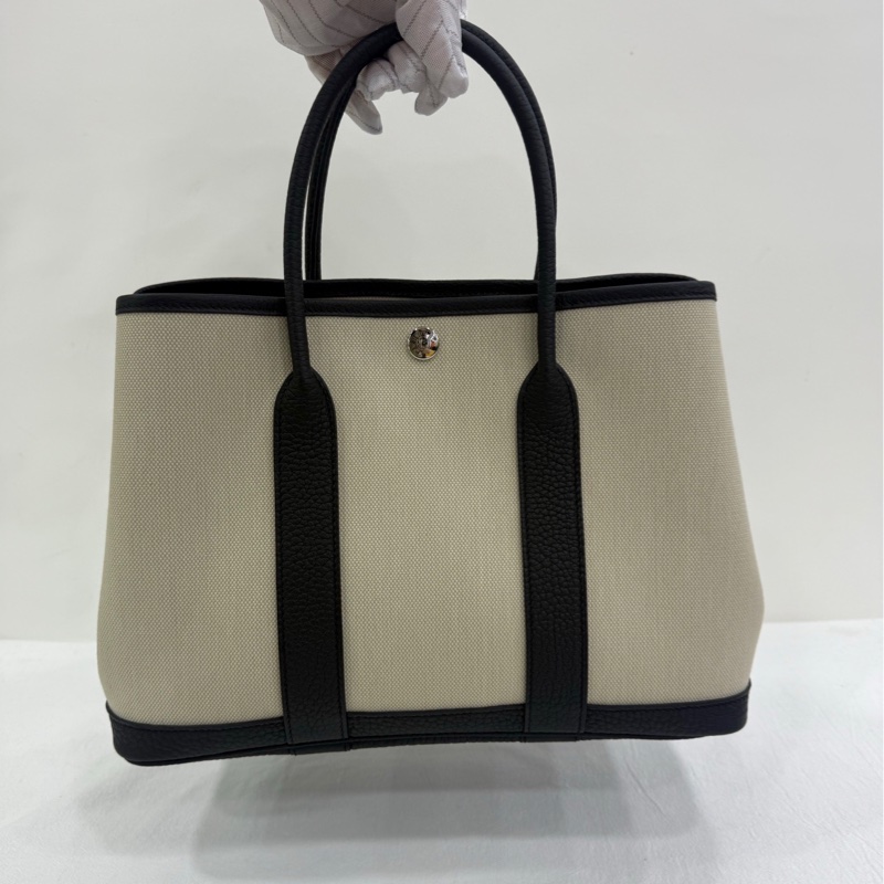 Hermes 愛馬仕 garden party 30花園30 帆布 熊貓配色 K刻 全新-5