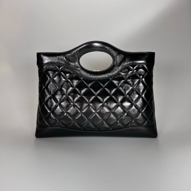 全新品 CHANEL AS4854 黑油蠟羊皮31BAG 大號-1