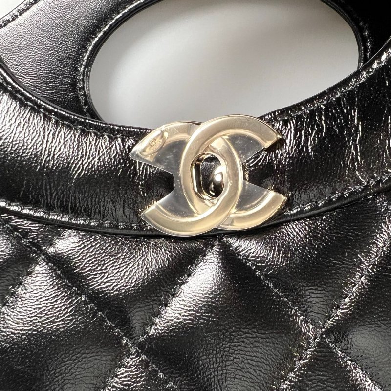 全新品 CHANEL AS4854 黑油蠟羊皮31BAG 大號-6