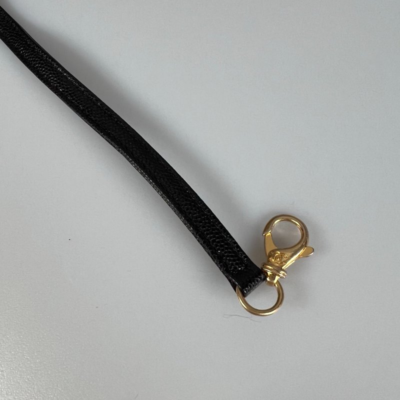 全新品 CHANEL AS3261 黑亮面荔枝皮黑扣金鍊 22BAG 中號-9