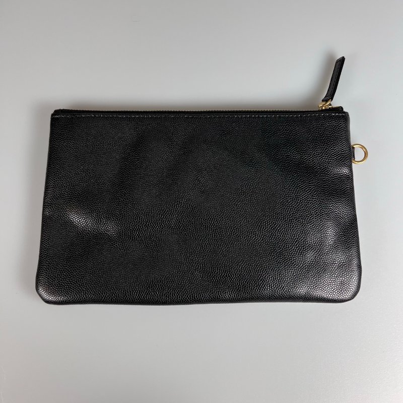 全新品 CHANEL AS3261 黑亮面荔枝皮黑扣金鍊 22BAG 中號-11