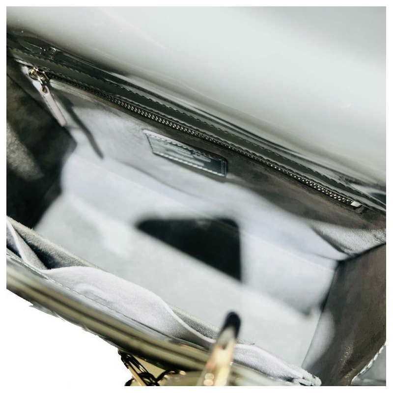 【包稅】DIOR Lady Dior 中型漆皮手提包/肩背包/三用包-3