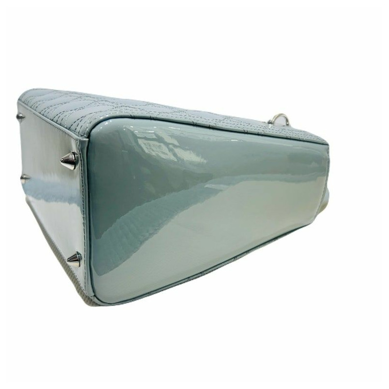 【包稅】DIOR Lady Dior 中型漆皮手提包/肩背包/三用包-5