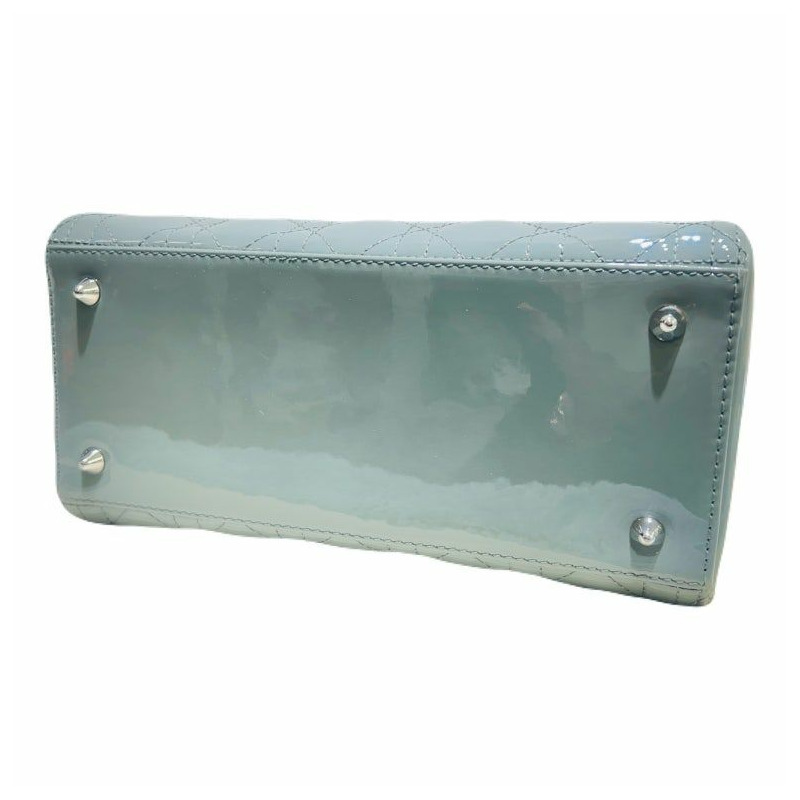 【包稅】DIOR Lady Dior 中型漆皮手提包/肩背包/三用包-7