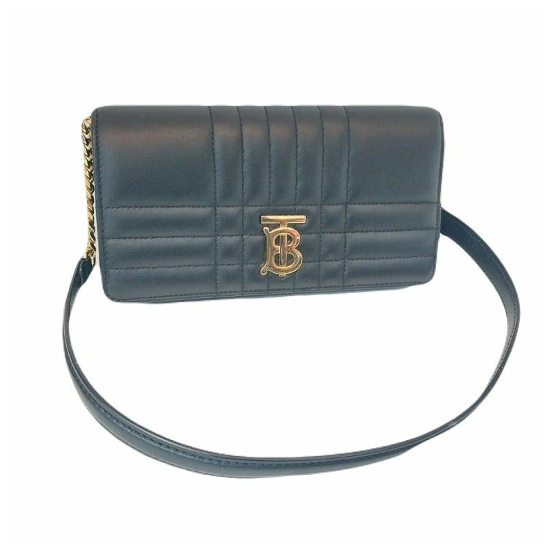 【包稅】BURBERRY 可拆式肩帶絎縫 TB Rolla 鏈條皮夾斜背包-1