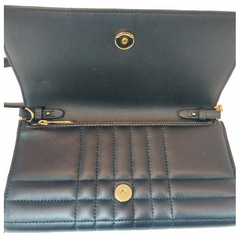 【包稅】BURBERRY 可拆式肩帶絎縫 TB Rolla 鏈條皮夾斜背包-2