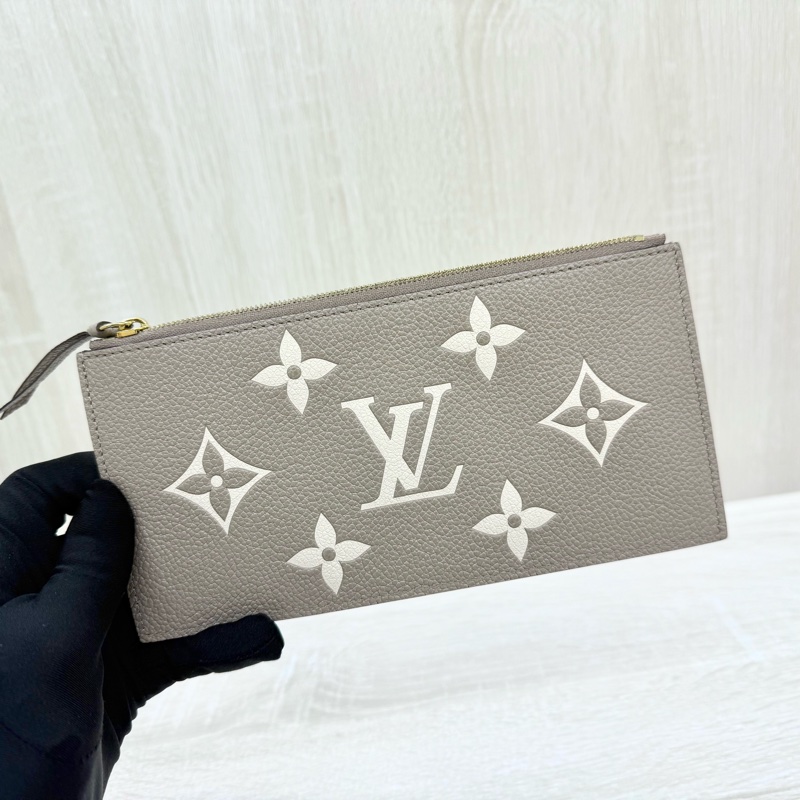 LV斑鳩灰牛皮金釦信封式下蓋三合一鏈包M69977-11