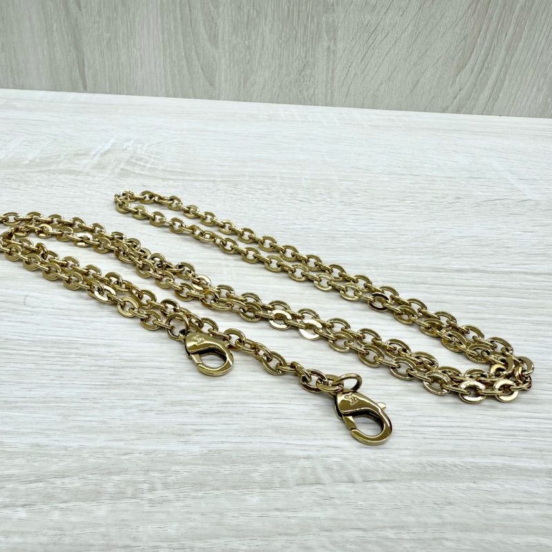 LV斑鳩灰牛皮金釦信封式下蓋三合一鏈包M69977-17