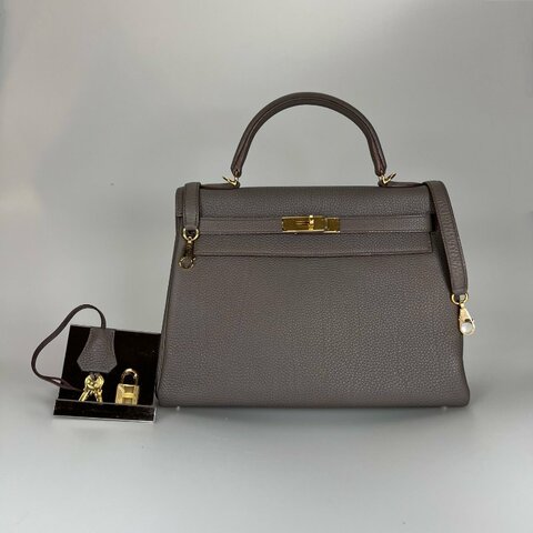 HERMES □P刻 TOGO內縫 錫器灰KELLY32包