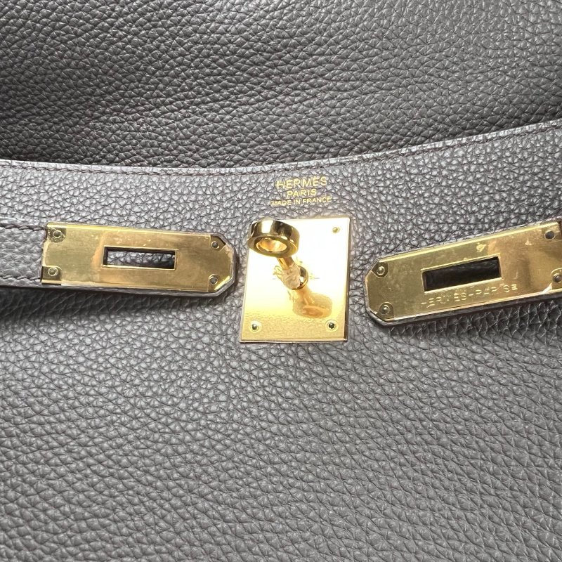 HERMES □P刻 TOGO內縫 錫器灰KELLY32包-8
