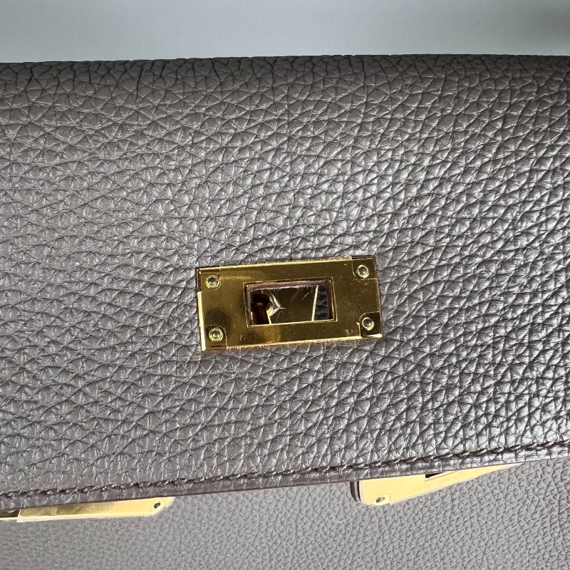 HERMES □P刻 TOGO內縫 錫器灰KELLY32包-9