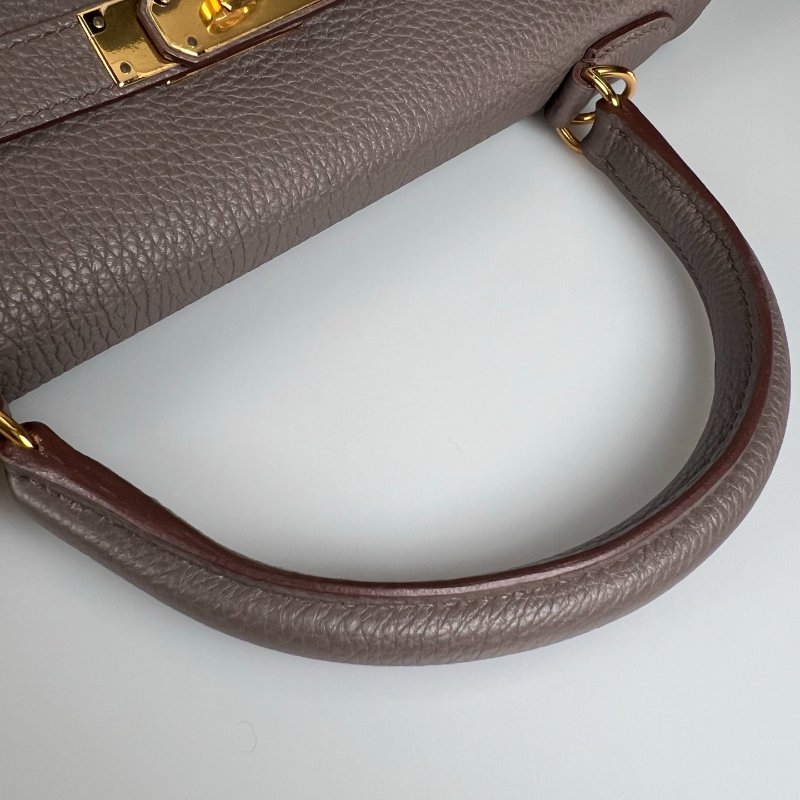 HERMES □P刻 TOGO內縫 錫器灰KELLY32包-11