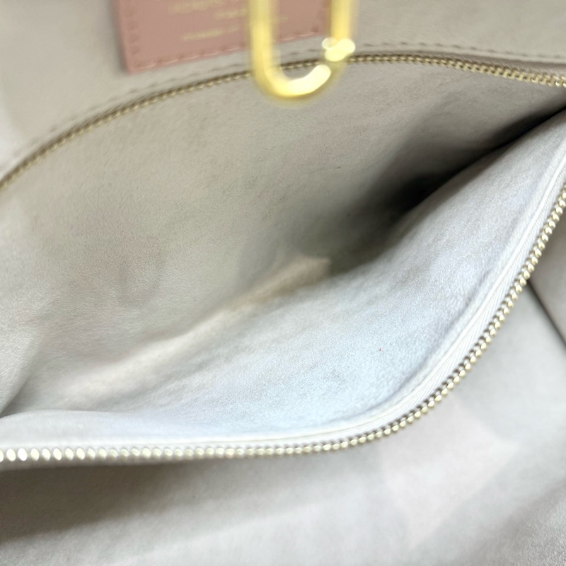 LV粉拚米雙色牛皮on the go MM手提側背包M45982-14