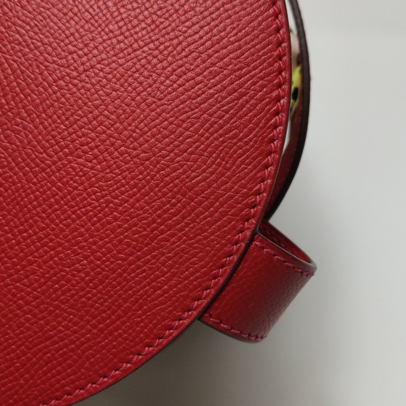 Hermes Musardine手提包Epsom牛皮真絲銀扣Q5國旗紅彩色X刻-15