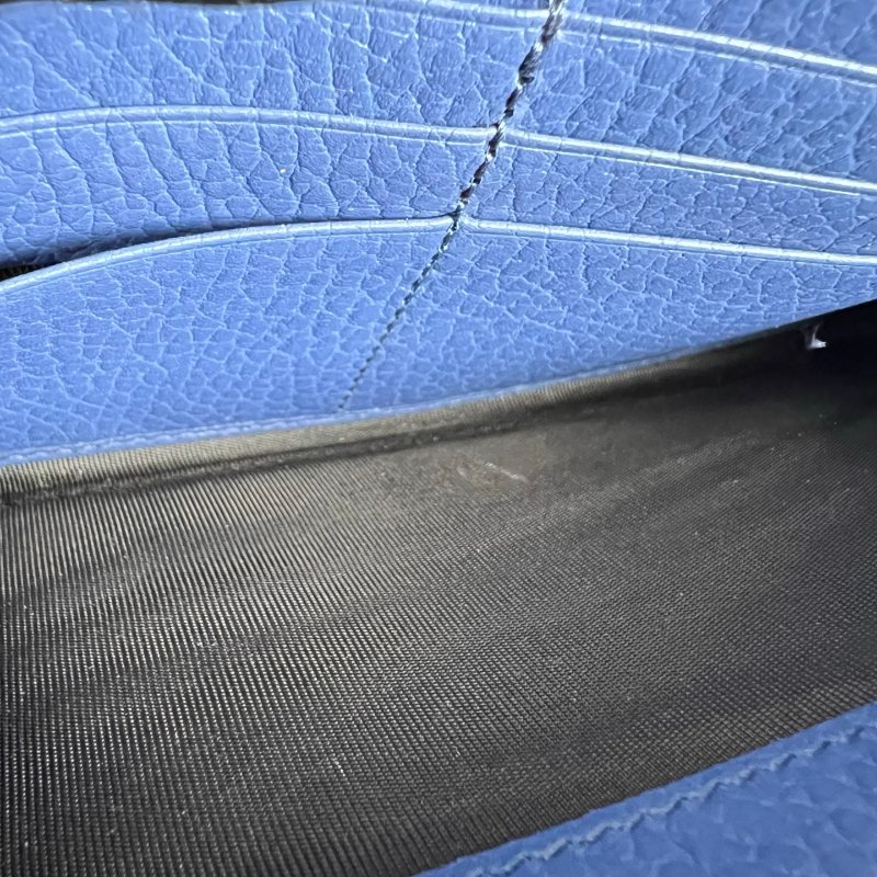 GUCCI 615524 藍色鐵牌掀蓋長夾-8