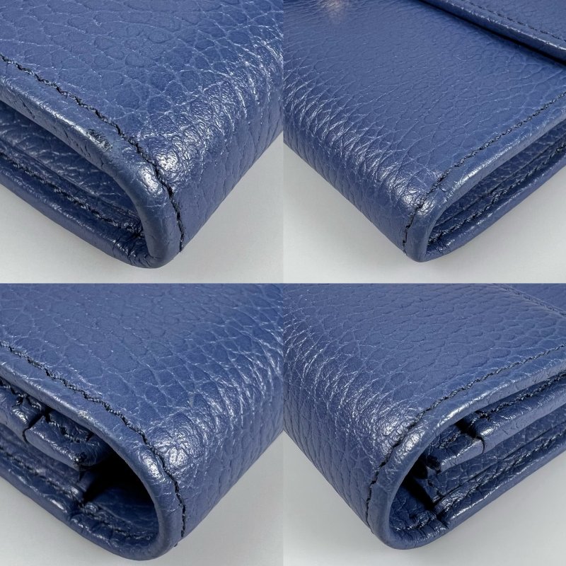 GUCCI 615524 藍色鐵牌掀蓋長夾-15