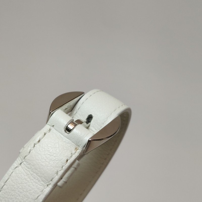 Hermes 2002系列20圓形H鎖扣單肩包Evercolor牛皮銀扣0T蘑菇白C刻-14