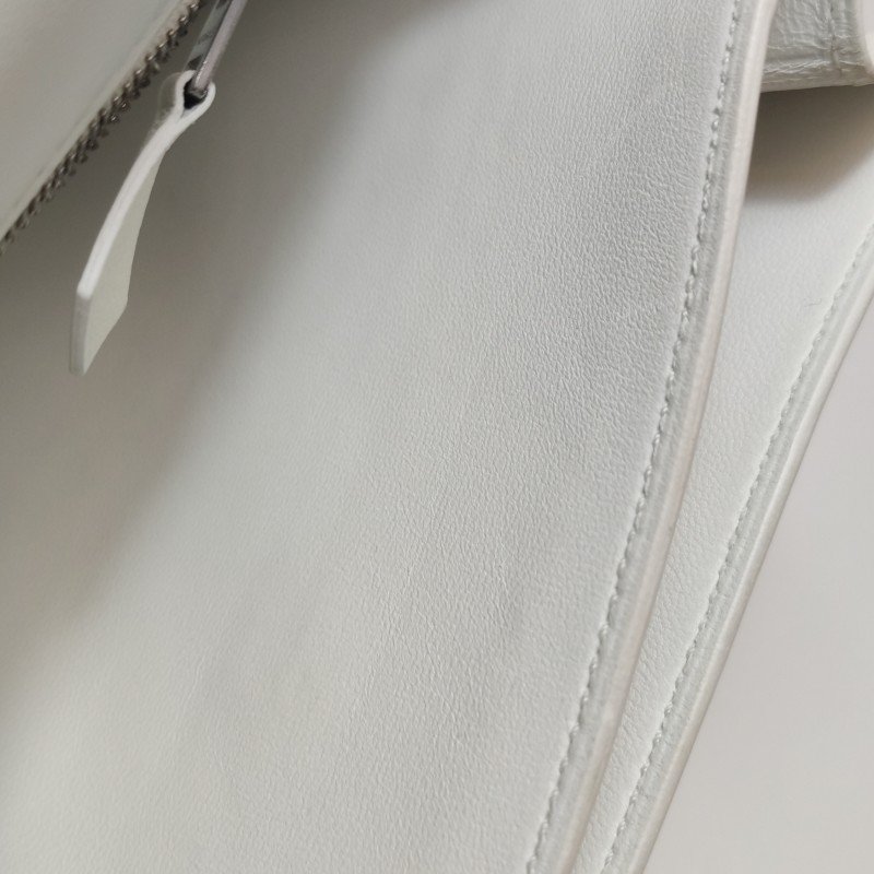 Hermes 2002系列20圓形H鎖扣單肩包Evercolor牛皮銀扣0T蘑菇白C刻-19