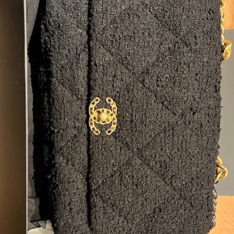 Chanel香奈兒大號 黑金19bag MAXI鏈條包-1