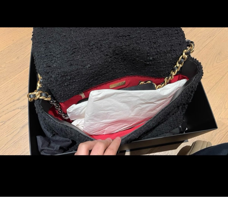 Chanel香奈兒大號 黑金19bag MAXI鏈條包-4