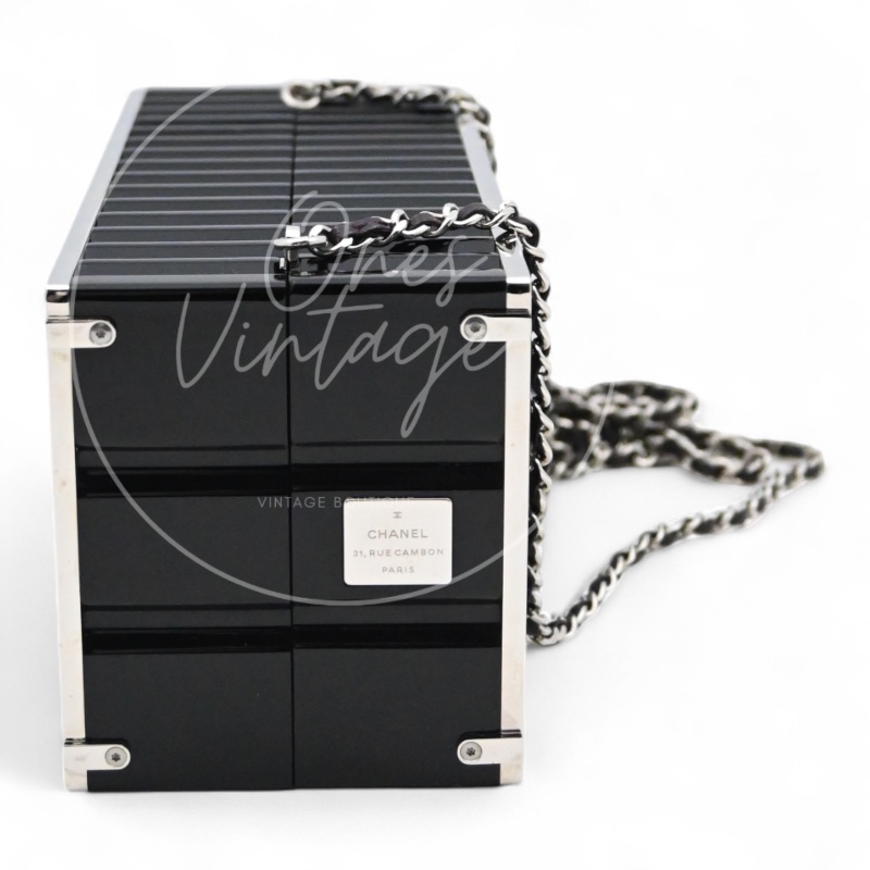 中古 香奈兒 CHANEL 黑色集裝箱-4