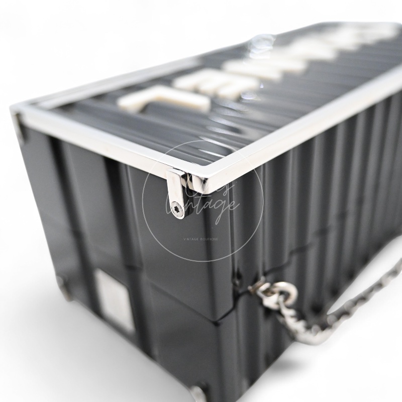 中古 香奈兒 CHANEL 黑色集裝箱-5