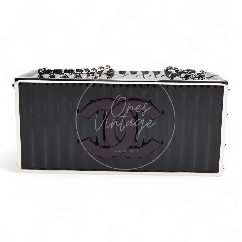 中古 香奈兒 CHANEL 黑色集裝箱-10