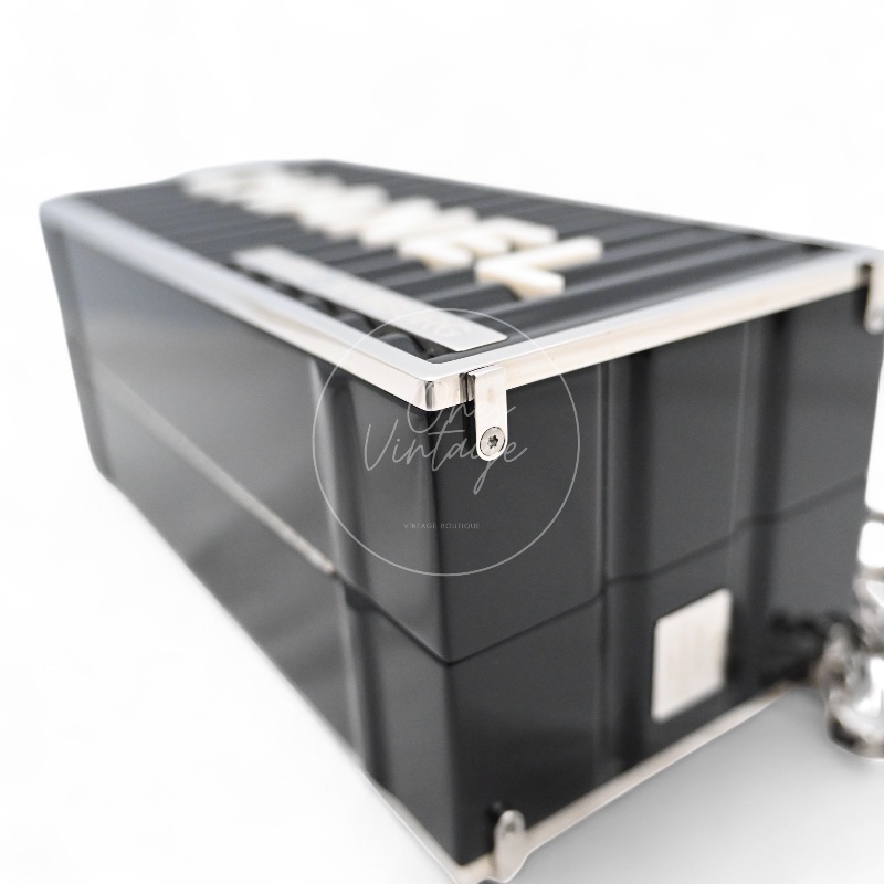 中古 香奈兒 CHANEL 黑色集裝箱-14