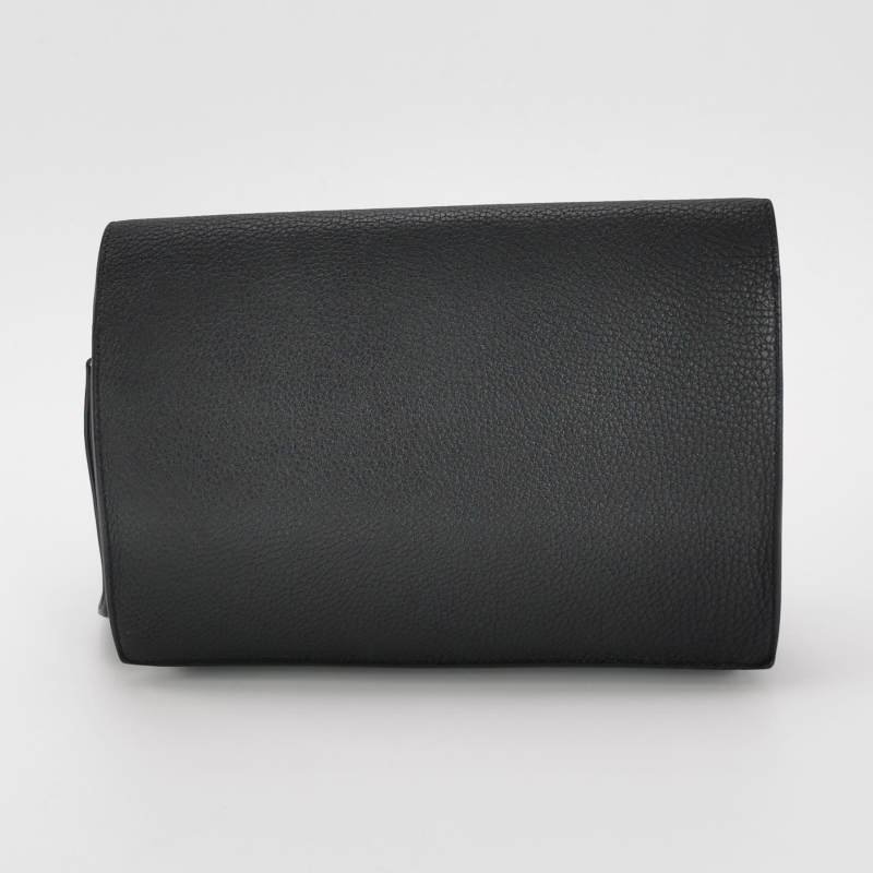 Hermes Sac ADepeches24插扣手拿包Togo牛皮銀扣89黑色-3